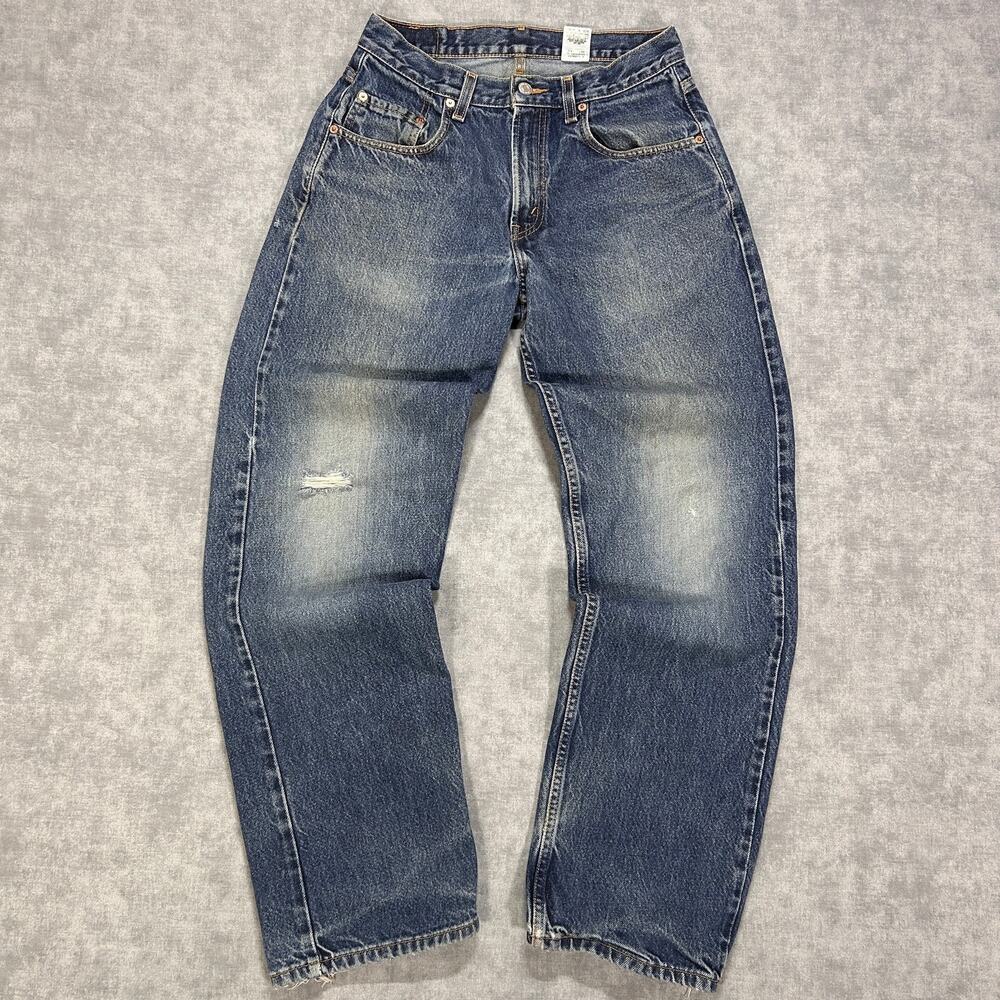 Vintage Y2K Levis 569 Loose Straight Student Jeans W29 L32 Distressed Skater